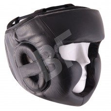Black Leather protection Head Guard